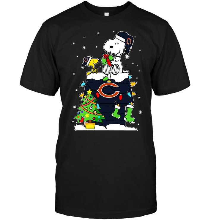Chicago Bears "snoopy & Woodstock Christmas" T-Shirt